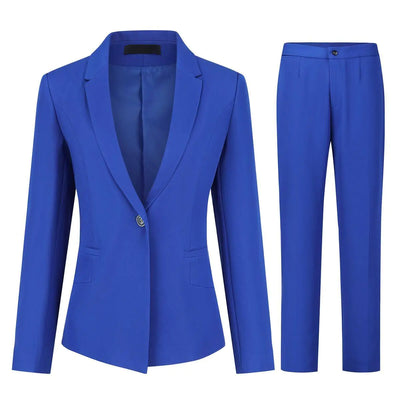 Slim-Cut Women's Suit in Royal Blue
