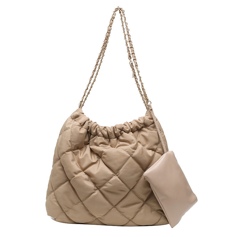 Women’s Large Capacity Rhombus Tote Bag – Fashion Quilted Handbag for Work, Travel & Daily Use