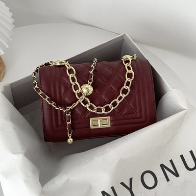 Korean‑Inspired Chain Shoulder Bag – Women’s Trendy Western‑Style Mini Crossbody Purse