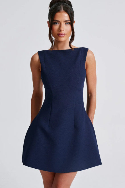 Sexy Slim-Fit Backless Mini Dress – Women’s Sleeveless Summer Bodycon Short Dress