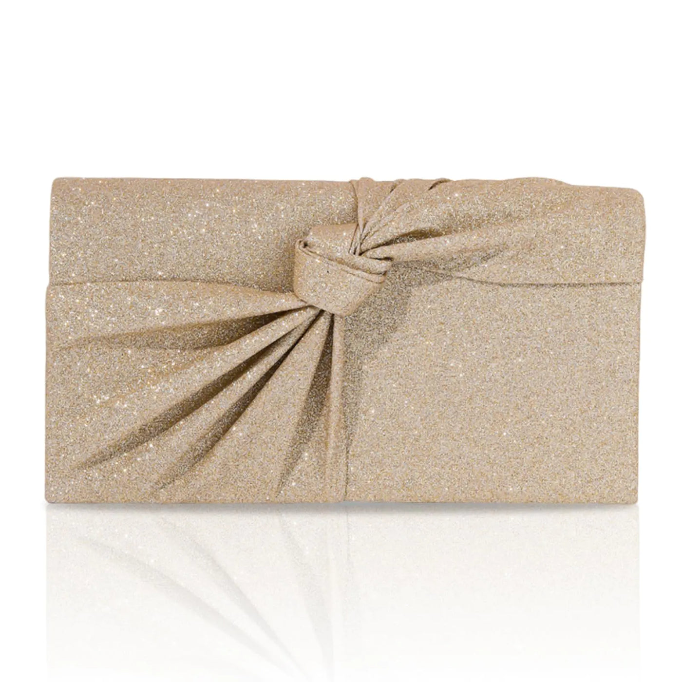 Glam Gold Evening Clutch with Chain