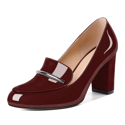 Burgundy Bliss Block Heels