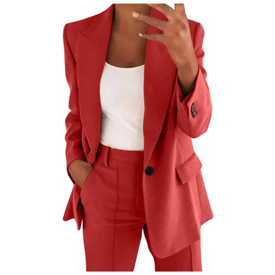 Chic Loose-Fit Blazer & Straight-Leg Pant Sets