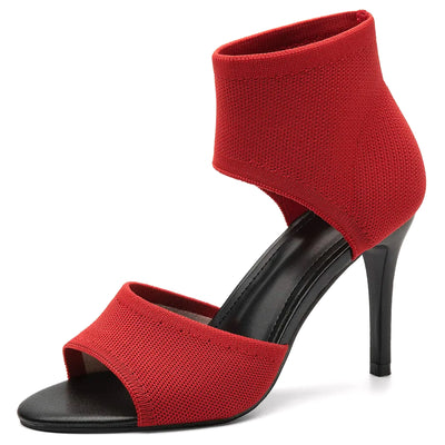 ChicElastiKnit Breathable Peep Toe Heels