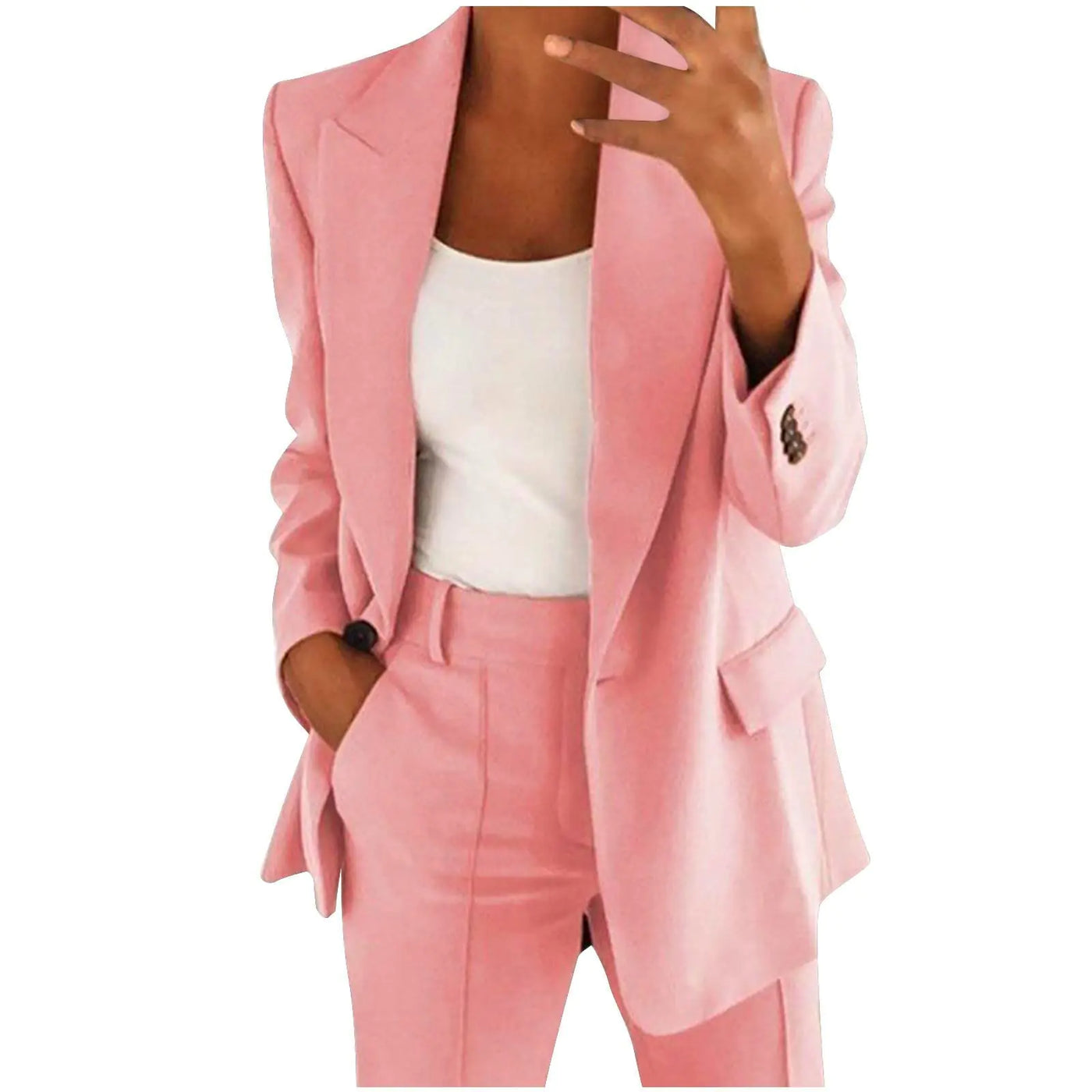 Chic Loose-Fit Blazer & Straight-Leg Pant Sets