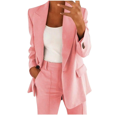 Chic Loose-Fit Blazer & Straight-Leg Pant Sets