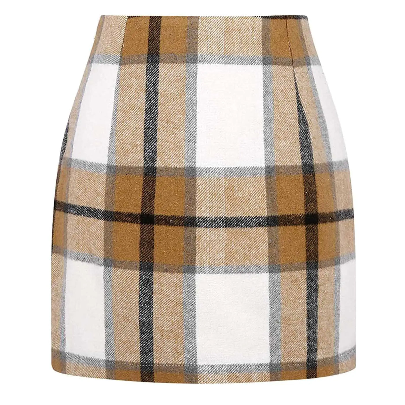 Chic Wool Blend High-Waisted Pencil Skirt