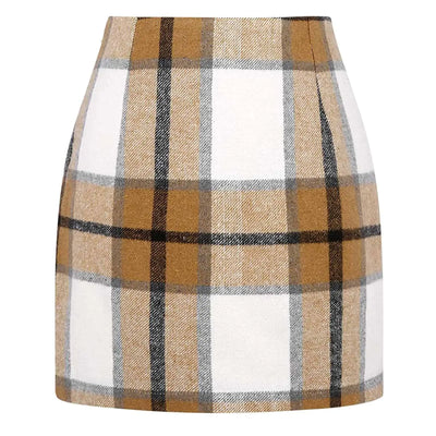 Chic Wool Blend High-Waisted Pencil Skirt