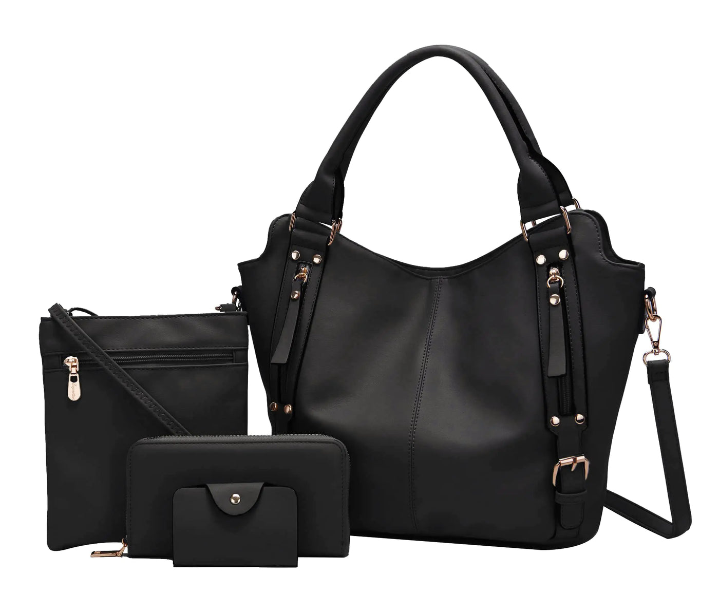 VitalStyle 4-Piece Vegan Leather Handbag Set