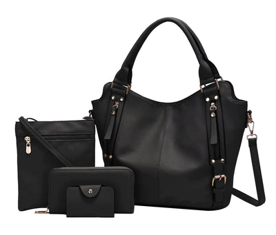 VitalStyle 4-Piece Vegan Leather Handbag Set