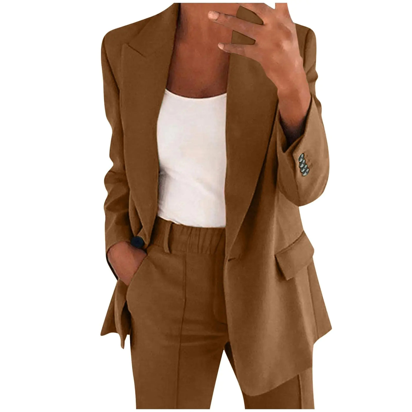 Chic Women's Business Blazer & Pants Set